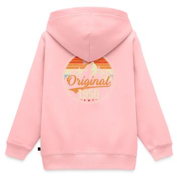 Original 1950 - Kids Premium Organic Zip-up Hoodie - rose - Back - AI Model Kid Female (0cm)