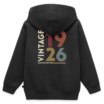 Legendär seit 1926 - Kinder Premium Organic Zip Hoodie - Schwarz - Hinten - AI Model Kid Male (0cm)
