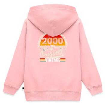 2000 Original vintage - Kids Premium Organic Zip-up Hoodie - rose - Back - AI Model Kid Female (0cm)