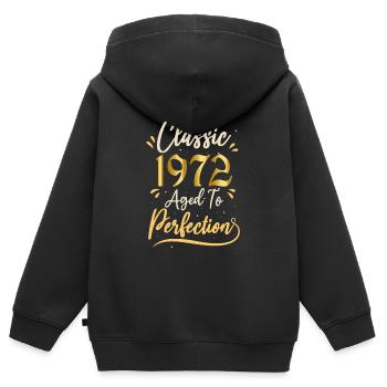 Geburtstag 1972 Geschenk 1972 Classic 1972 - Kinder Premium Organic Zip Hoodie - Schwarz - Hinten - AI Model Kid Male (0cm)