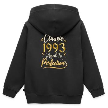 Birthday 1993 gift 1993 Classic 1993 - Kids Premium Organic Zip-up Hoodie - black - Back - AI Model Kid Male (0cm)
