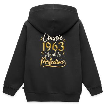 Birthday 1963 gift 1963 Classic 1963 - Kids Premium Organic Zip-up Hoodie - black - Back - AI Model Kid Male (0cm)