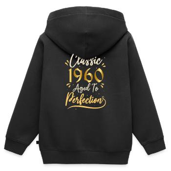 Geburtstag 1960 Geschenk 1960 Classic 1960 - Kinder Premium Organic Zip Hoodie - Schwarz - Hinten - AI Model Kid Male (0cm)