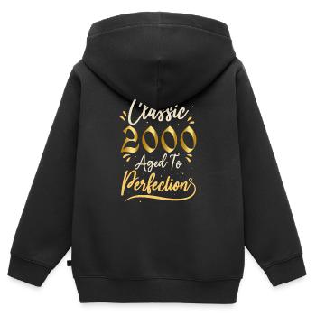 Birthday 2000 gift 2000 Classic 2000 - Kids Premium Organic Zip-up Hoodie - black - Back - AI Model Kid Male (0cm)