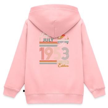 JULI 1953 - Kinder Premium Organic Zip Hoodie - Rosa - Hinten - AI Model Kid Female (0cm)