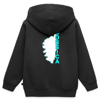 Wappen von Korsika - Kinder Premium Organic Zip Hoodie - Schwarz - Hinten - AI Model Kid Male (0cm)