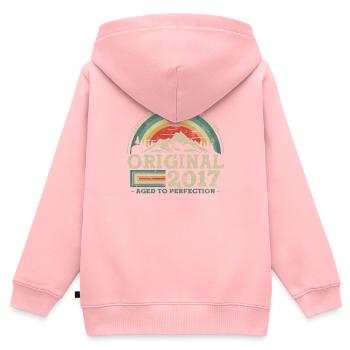 Geburtstagsgeschenk 2017 6 Jahre - Kinder Premium Organic Zip Hoodie - Rosa - Hinten - AI Model Kid Female (0cm)