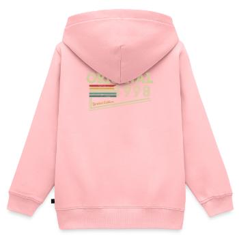 Cadeau Geburtstag Vintage 1998 45 Jahre - Sweat Premium à capuche zippé enfant bio - rose - Dos - AI Model Kid Female (0cm)