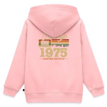 1975 - 48/49. Geburtstag - Kinder Premium Organic Zip Hoodie - Rosa - Hinten - AI Model Kid Female (0cm)