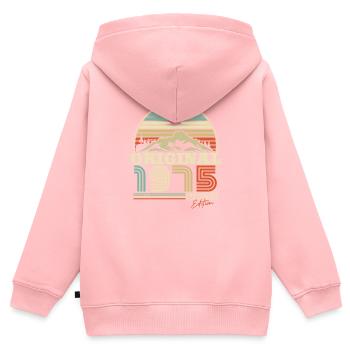 Retro '75 Celebration - Kinder Premium Organic Zip Hoodie - Rosa - Hinten - AI Model Kid Female (0cm)