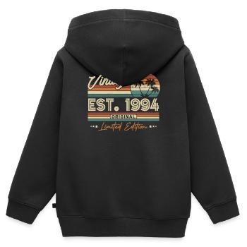 Vintage 1994 Geburtstagsgeschenk - Kinder Premium Organic Zip Hoodie - Schwarz - Hinten - AI Model Kid Male (0cm)