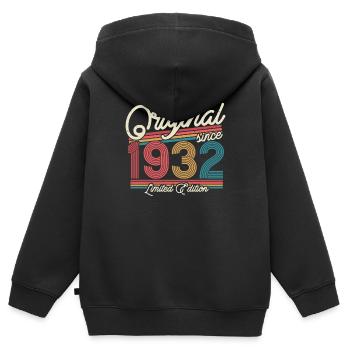 Vintage 1932 Geburtstagsgeschenk - Kinder Premium Organic Zip Hoodie - Schwarz - Hinten - AI Model Kid Male (0cm)