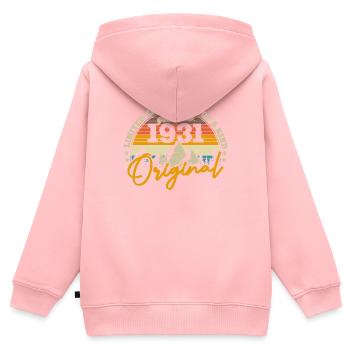 Nostalgic gift 1931 - Kids Premium Organic Zip-up Hoodie - rose - Back - AI Model Kid Female (0cm)