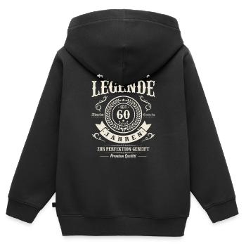 Legenden der 60er - Kinder Premium Organic Zip Hoodie - Schwarz - Hinten - AI Model Kid Male (0cm)