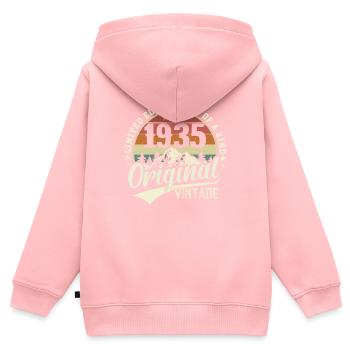 Legendärer 89. Geburtstag 1935 - Kinder Premium Organic Zip Hoodie - Rosa - Hinten - AI Model Kid Female (0cm)