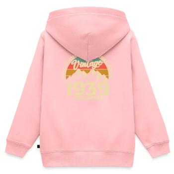 Vintage 85. Geburtstag 1939 - Kinder Premium Organic Zip Hoodie - Rosa - Hinten - AI Model Kid Female (0cm)