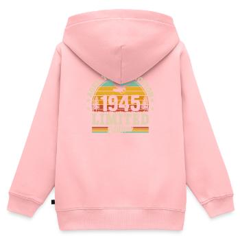 Legendärer 79. Geburtstag 1945 - Kinder Premium Organic Zip Hoodie - Rosa - Hinten - AI Model Kid Female (0cm)