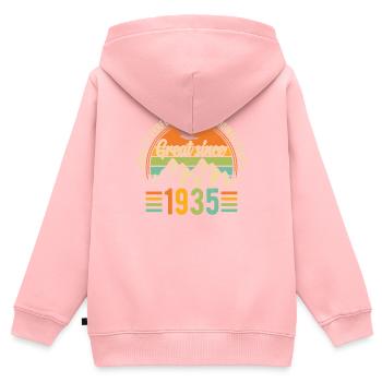 Legendärer 89. Geburtstag 1935 - Kinder Premium Organic Zip Hoodie - Rosa - Hinten - AI Model Kid Female (0cm)