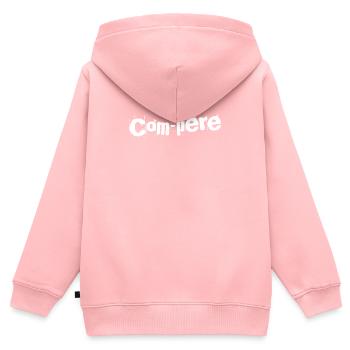 Papa Compagnon - Sweat Premium à capuche zippé enfant bio - rose - Dos - AI Model Kid Female (0cm)
