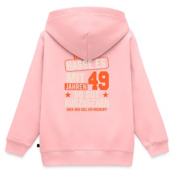 Lebendige Legende mit 49 Jahren - Kinder Premium Organic Zip Hoodie - Rosa - Hinten - AI Model Kid Female (0cm)