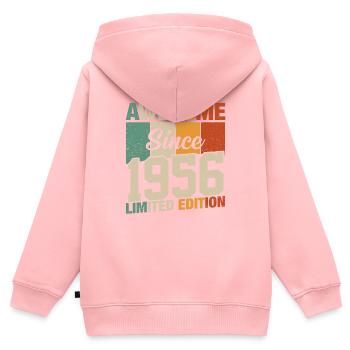 Goldener Jahrgang '68 - Kinder Premium Organic Zip Hoodie - Rosa - Hinten - AI Model Kid Female (0cm)