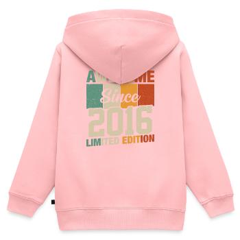 Geboren Legenden 2016 - Kinder Premium Organic Zip Hoodie - Rosa - Hinten - AI Model Kid Female (0cm)