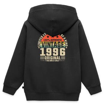 Jahreszeiten im Jahr 1996 - Kinder Premium Organic Zip Hoodie - Schwarz - Hinten - AI Model Kid Male (0cm)