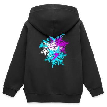 skifahren skifahrer - Kinder Premium Organic Zip Hoodie - Schwarz - Hinten - AI Model Kid Male (0cm)