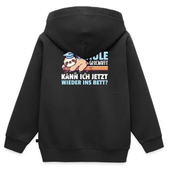 Schul Absolvent Realschule Hauptschule Schule - Kinder Premium Organic Zip Hoodie - Schwarz - Hinten - AI Model Kid Male (0cm)