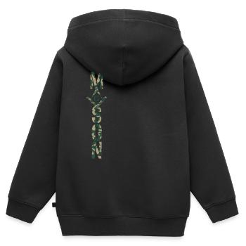 Maçon Camo Franc-maçon Maçon - Sweat Premium à capuche zippé enfant bio - noir - Dos - AI Model Kid Male (0cm)