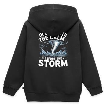 Costume de chasseur de tempête Chasseur de tempête - Sweat Premium à capuche zippé enfant bio - noir - Dos - AI Model Kid Male (0cm)