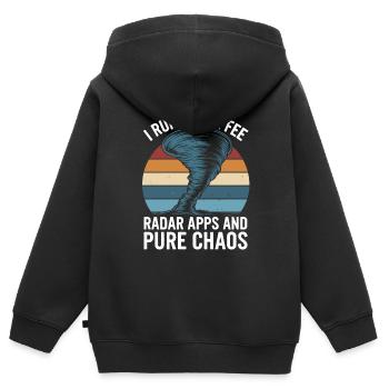 Costume de chasseur de tempête Chasseur de tempête - Sweat Premium à capuche zippé enfant bio - noir - Dos - AI Model Kid Male (0cm)