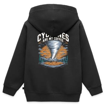 Costume de chasseur de tempête Chasseur de tempête - Sweat Premium à capuche zippé enfant bio - noir - Dos - AI Model Kid Male (0cm)