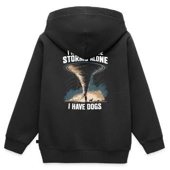 Costume de chasseur de tempête Chasseur de tempête - Sweat Premium à capuche zippé enfant bio - noir - Dos - AI Model Kid Male (0cm)