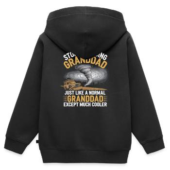 Costume de chasseur de tempête Chasseur de tempête - Sweat Premium à capuche zippé enfant bio - noir - Dos - AI Model Kid Male (0cm)