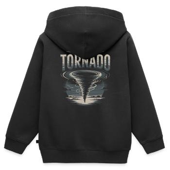 Costume de chasseur de tempête Chasseur de tempête - Sweat Premium à capuche zippé enfant bio - noir - Dos - AI Model Kid Male (0cm)