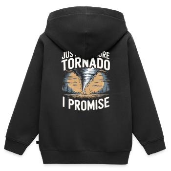 Costume de chasseur de tempête Chasseur de tempête - Sweat Premium à capuche zippé enfant bio - noir - Dos - AI Model Kid Male (0cm)