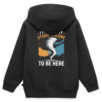 Costume de chasseur de tempête Chasseur de tempête - Sweat Premium à capuche zippé enfant bio - noir - Dos - AI Model Kid Male (0cm)