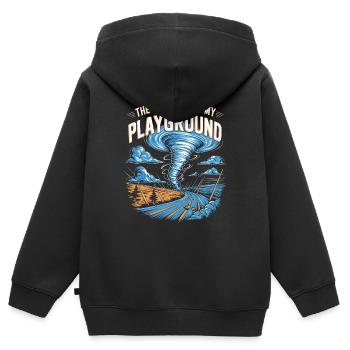 Costume de chasseur de tempête Chasseur de tempête - Sweat Premium à capuche zippé enfant bio - noir - Dos - AI Model Kid Male (0cm)