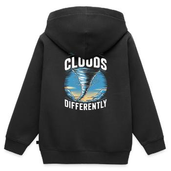 Costume de chasseur de tempête Chasseur de tempête - Sweat Premium à capuche zippé enfant bio - noir - Dos - AI Model Kid Male (0cm)