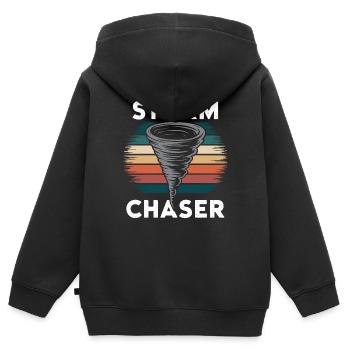 Costume de chasseur de tempête Chasseur de tempête - Sweat Premium à capuche zippé enfant bio - noir - Dos - AI Model Kid Male (0cm)