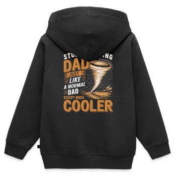 Costume de chasseur de tempête Chasseur de tempête - Sweat Premium à capuche zippé enfant bio - noir - Dos - AI Model Kid Male (0cm)
