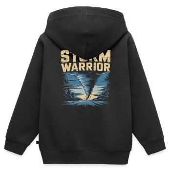 Costume de chasseur de tempête Chasseur de tempête - Sweat Premium à capuche zippé enfant bio - noir - Dos - AI Model Kid Male (0cm)