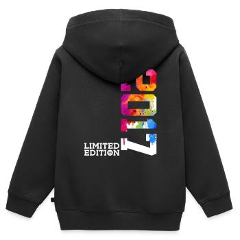 9. GEBURTSTAG LIMITED EDITION 2017 - Kinder Premium Organic Zip Hoodie - Schwarz - Hinten - AI Model Kid Male (0cm)