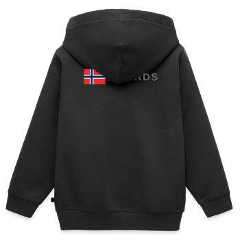 Norwegische Fjorde - Kinder Premium Organic Zip Hoodie - Schwarz - Hinten - AI Model Kid Male (0cm)