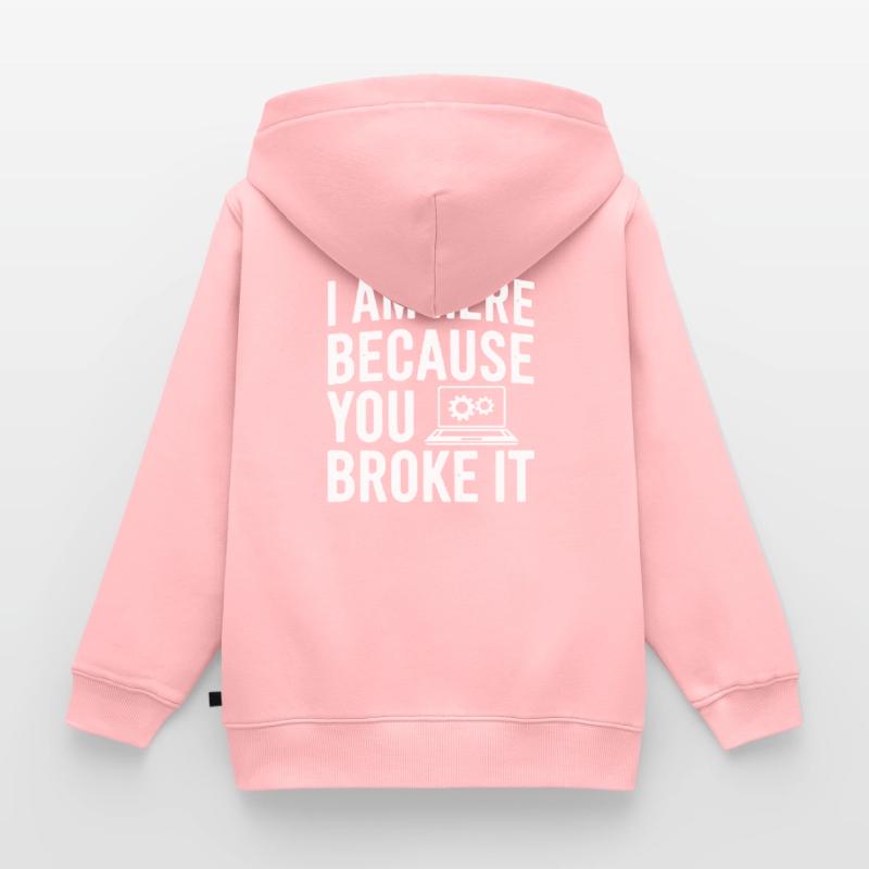 Administrator Support Nerd Computer Tech Kinder Premium Organic Zip Hoodie