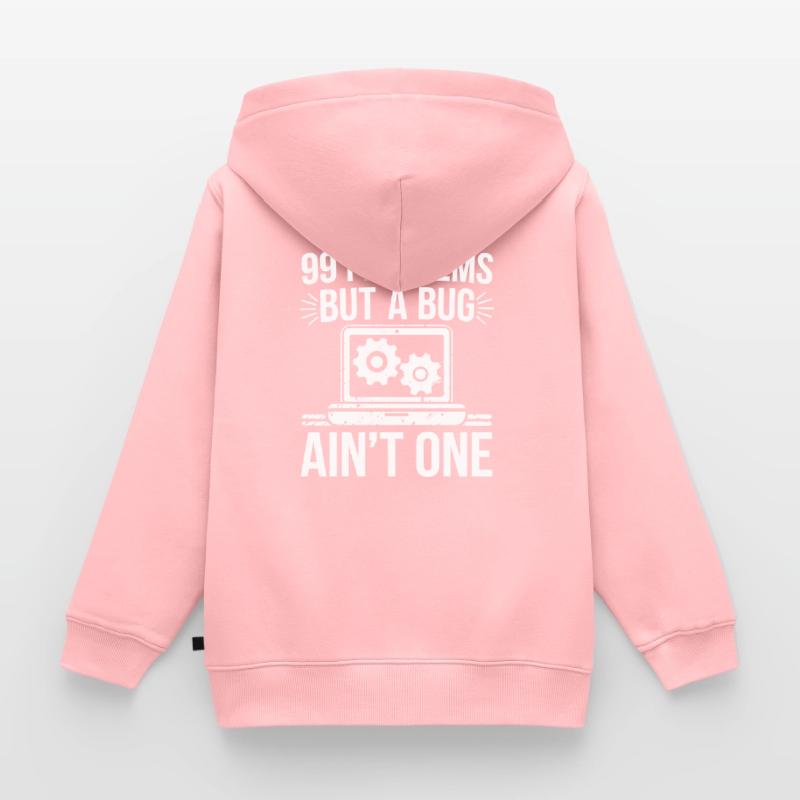 Administrator Support Nerd Computer Tech Kids Premium Organic Zip-up Hoodie