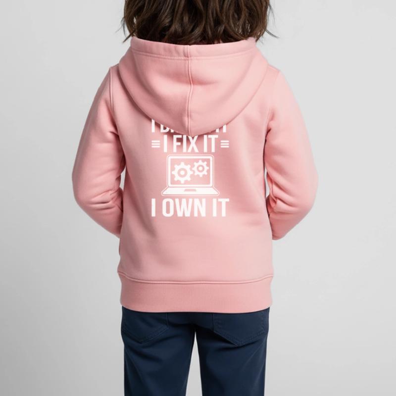 Administrator Support Nerd Computer Tech Kinder Premium Organic Zip Hoodie