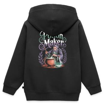 Alchemist Magier Potion Maker Zauberer Shirt - Kinder Premium Organic Zip Hoodie - Schwarz - Hinten - AI Model Kid Male (0cm)