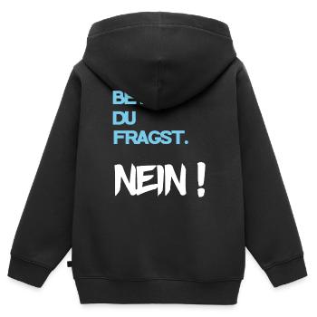 Cooler Spruch - Kinder Premium Organic Zip Hoodie - Schwarz - Hinten - AI Model Kid Male (0cm)